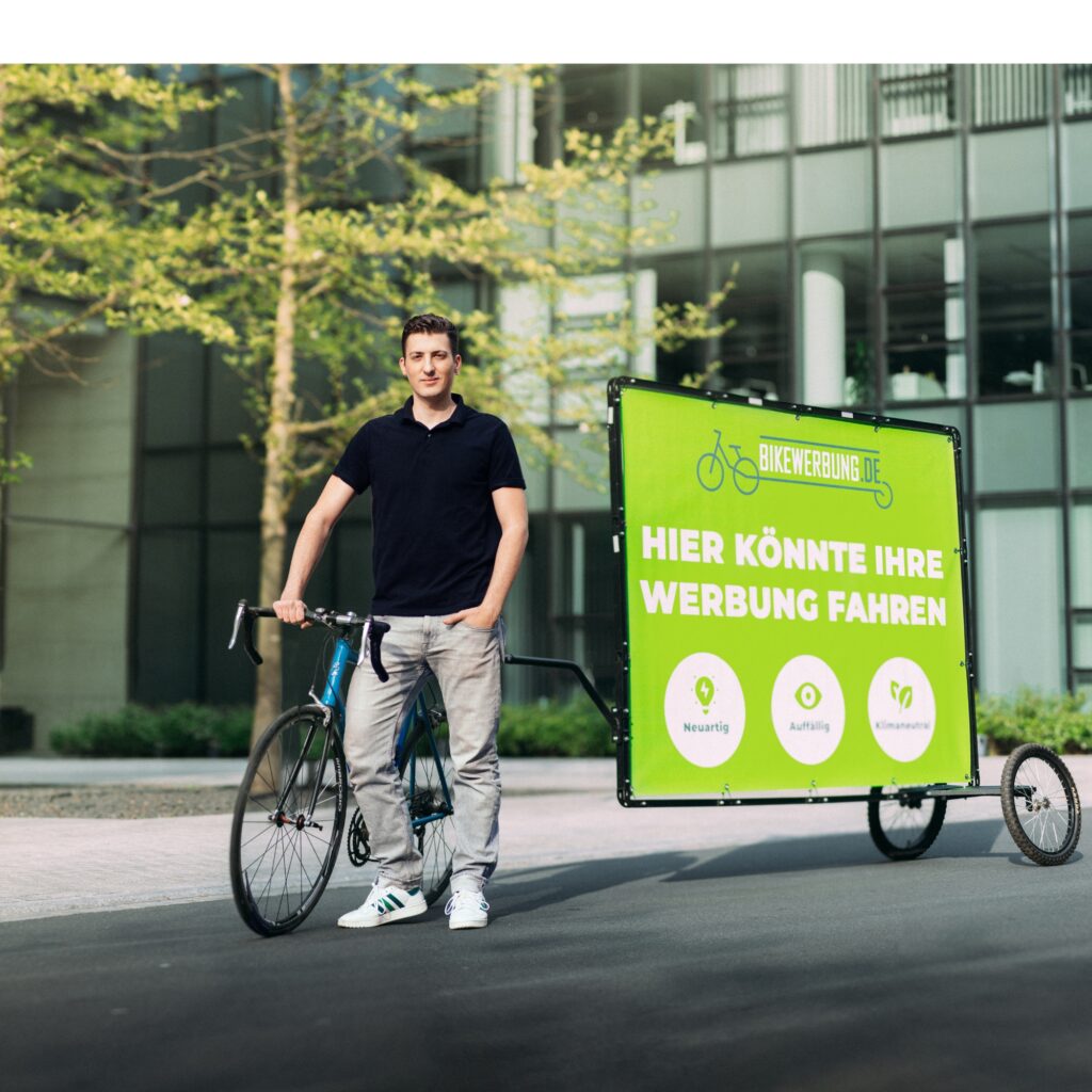 Advertising bicycle