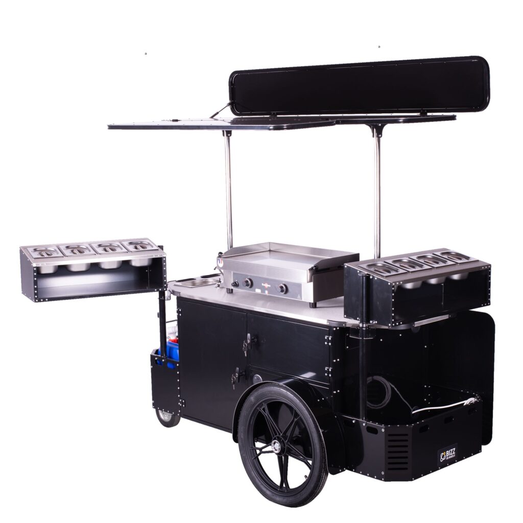 Burger cart on wheels