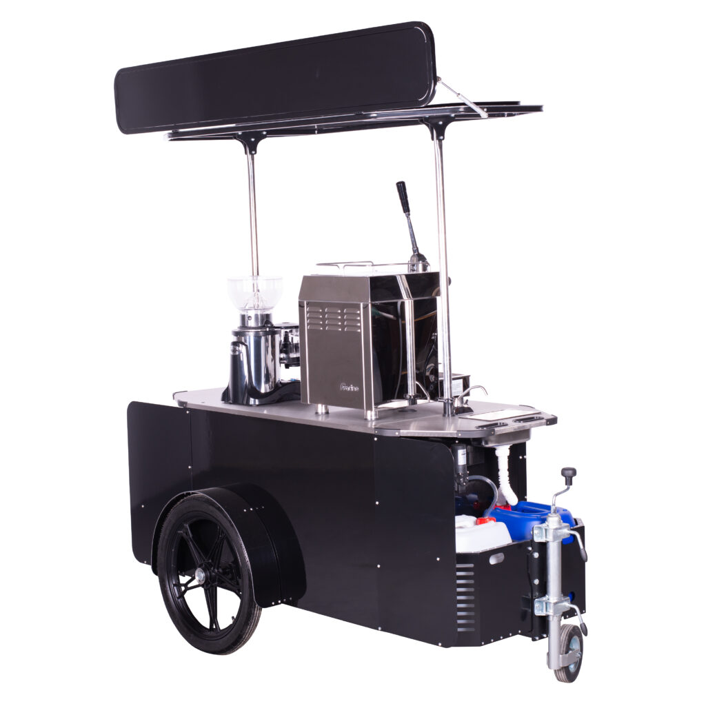 Coffee cart ready to use