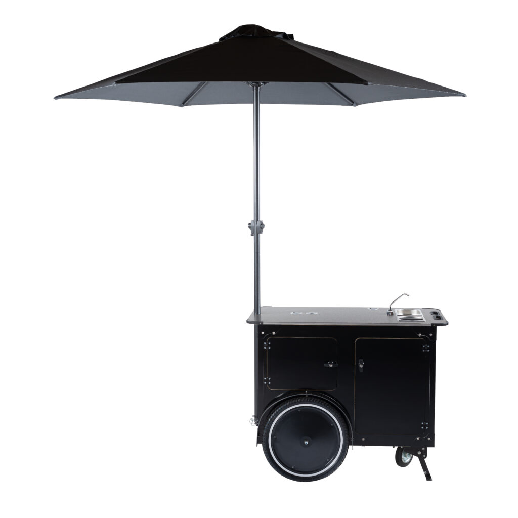 Coffee stand on wheels